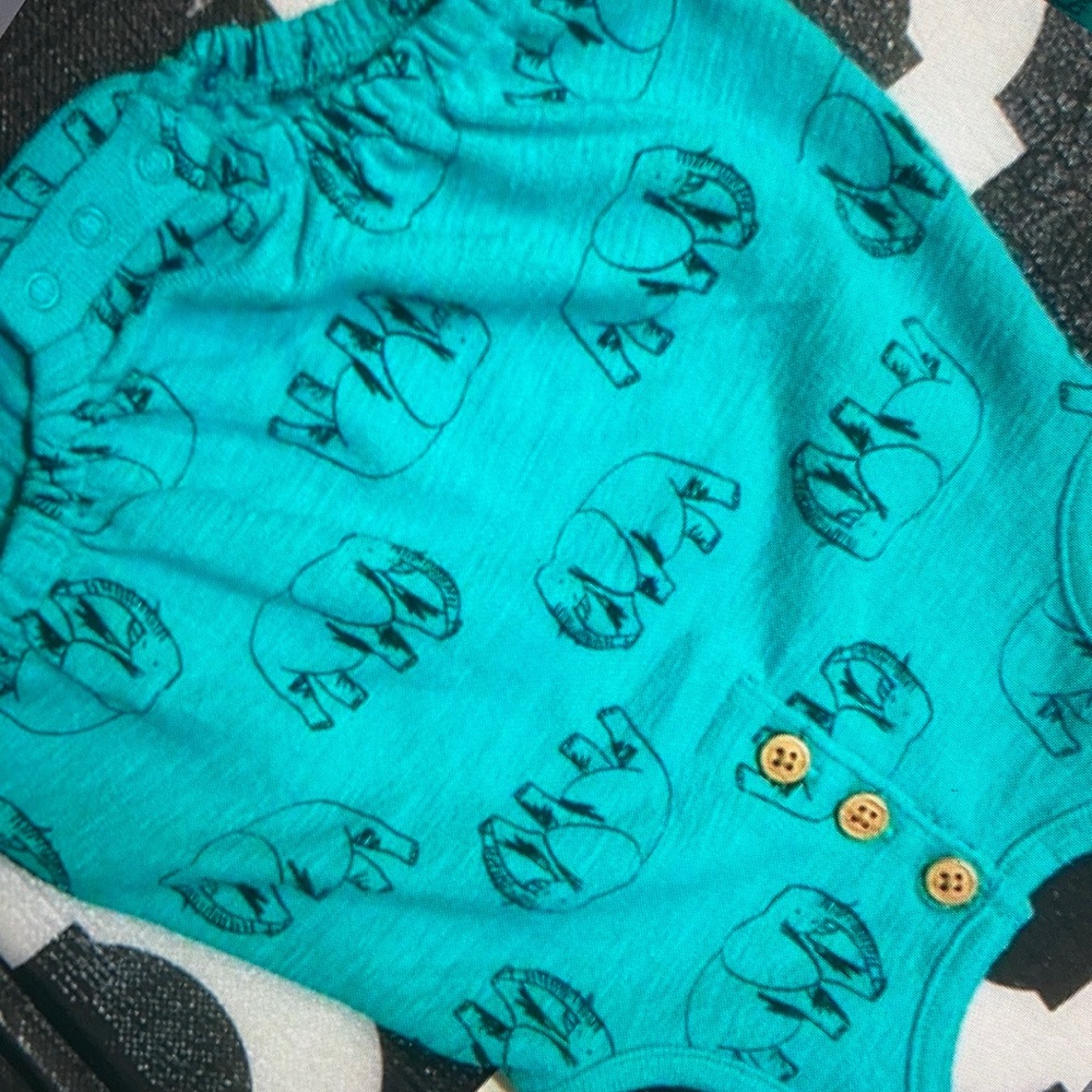 Charming turquoise cute one piece